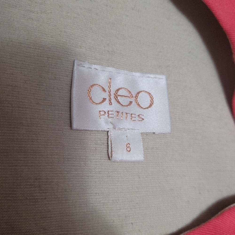 VINTAGE Y2K Cleo Petites Linen Blend Sleeveless Red Dress 6P - Picture 3 of 7